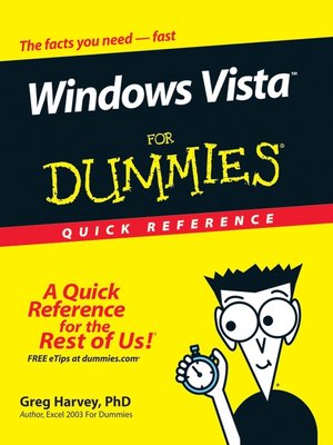 cover image of Windows Vista For Dummies Quick Reference
